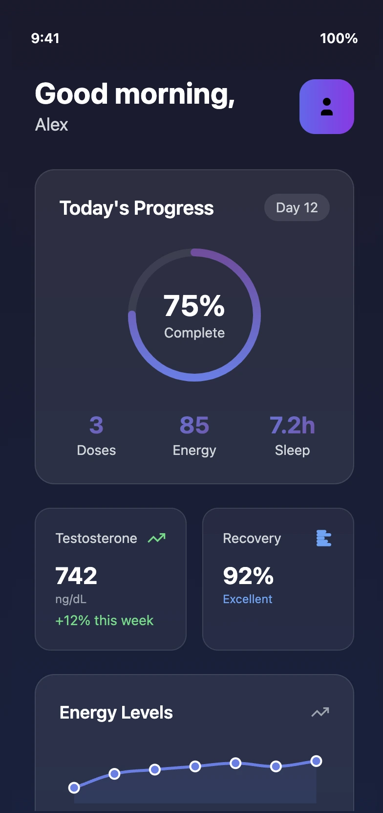 Kinetic Edge Health App Screenshot